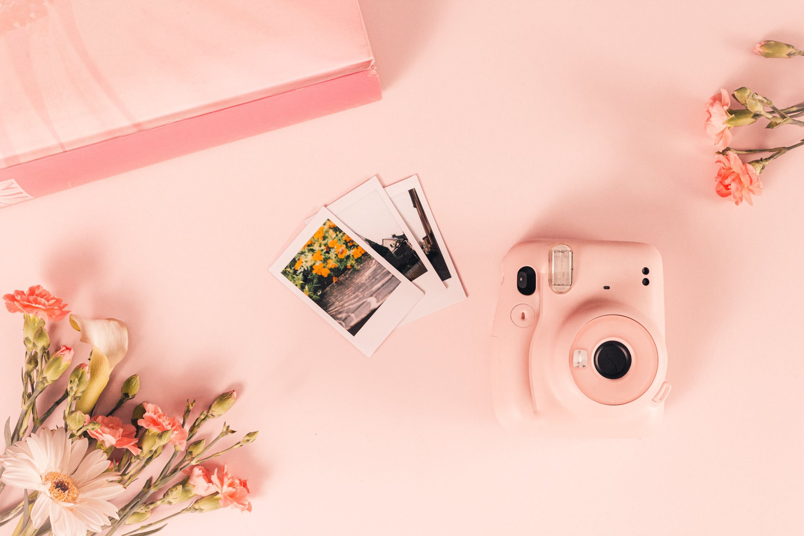 Leebotree Kit Accessori Per Instax Mini 12 – Custodia, Album 64 Foto, Cornici, Adesivi E Filtri, Rosa Fiore (fotocamera Non Inclusa)