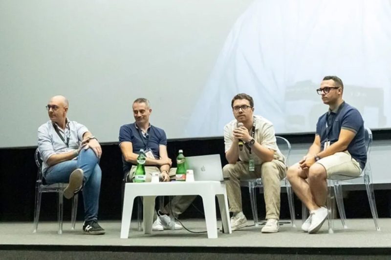 Sergio Angeloni, Simone Malcolm Rossi, Simone Cioè ed Alessio Marrazzo. Workshop al Giffoni film festivla,
