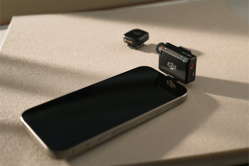 DJI MIc Mini connesso al telefono