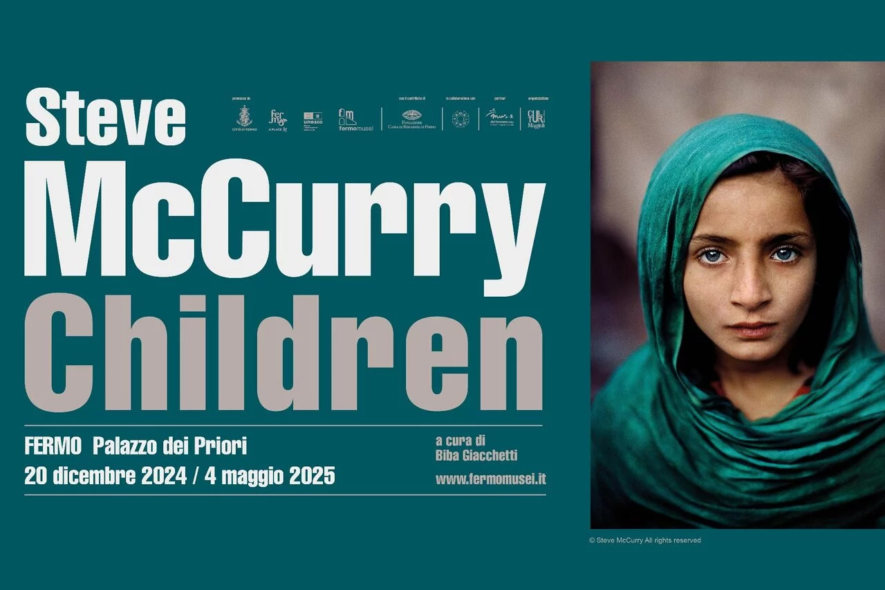 Locandina mostra steve mccurry "children", fermo 2025