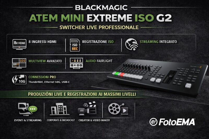 Specifiche principali blackmagic atem mini extreme iso g2