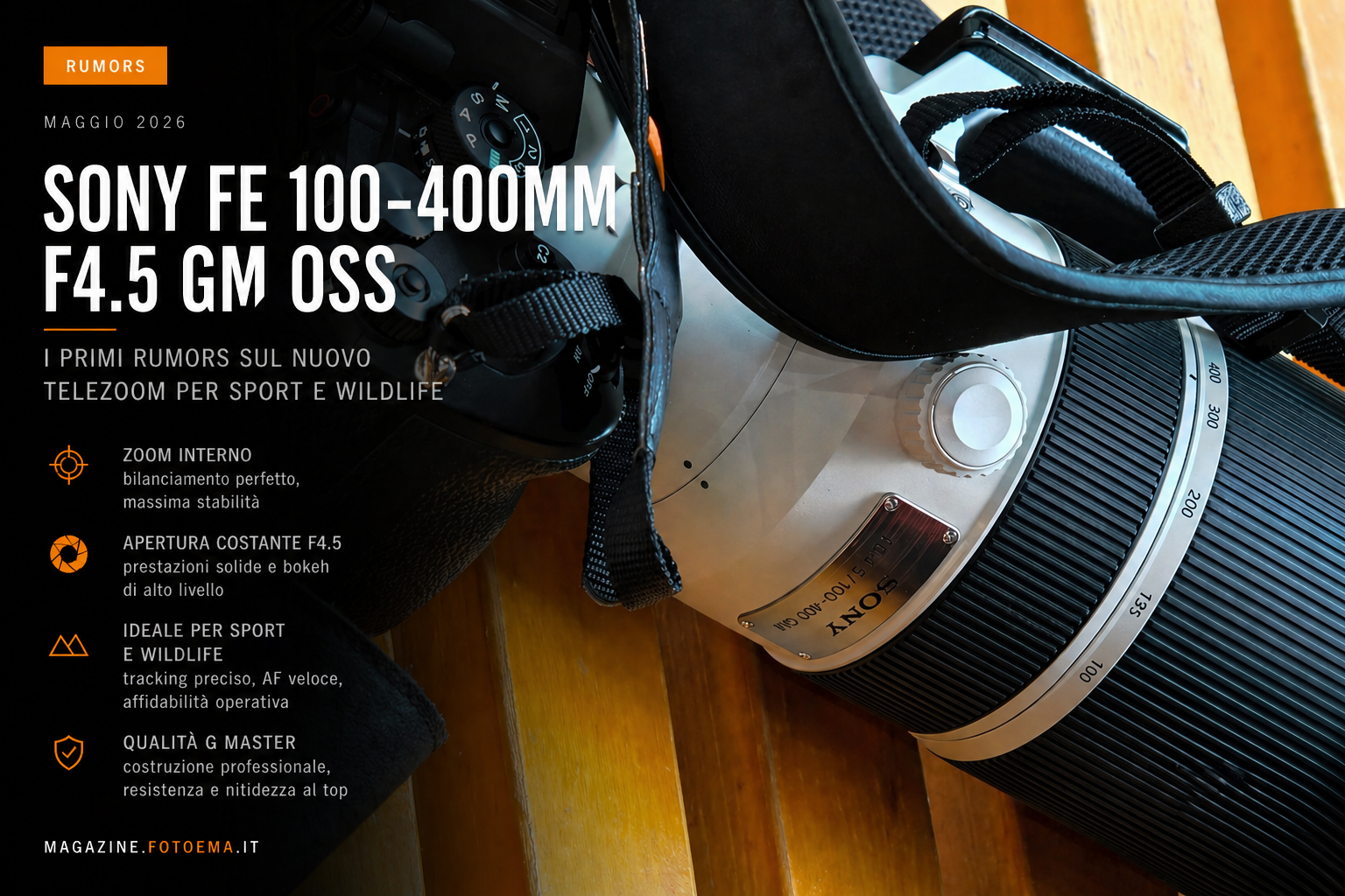 Rumors Sony FE 100-400mm F4.5 GM OSS