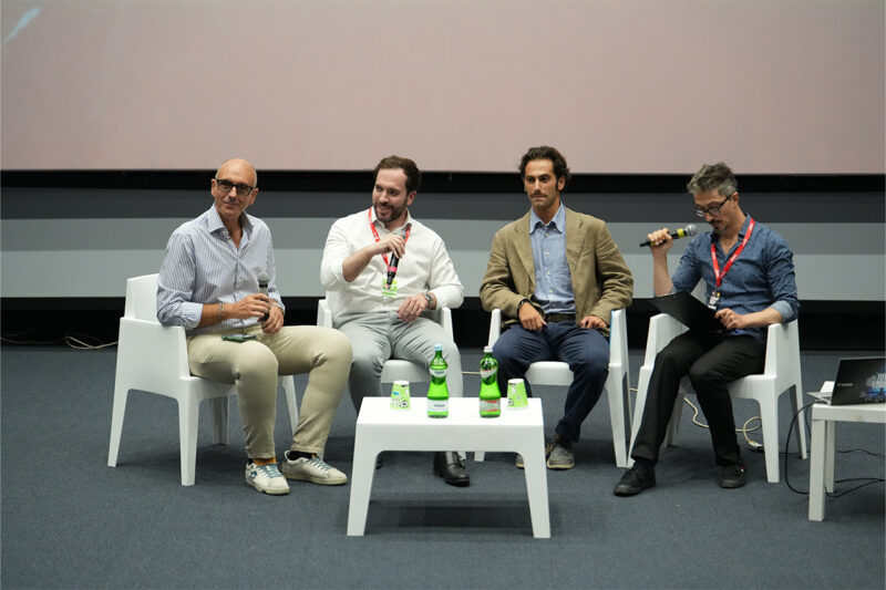 Sergio Angeloni di Foto Ema, GIuseppe Calì di Canon e Raffaele Rossi di Abana al giffoni